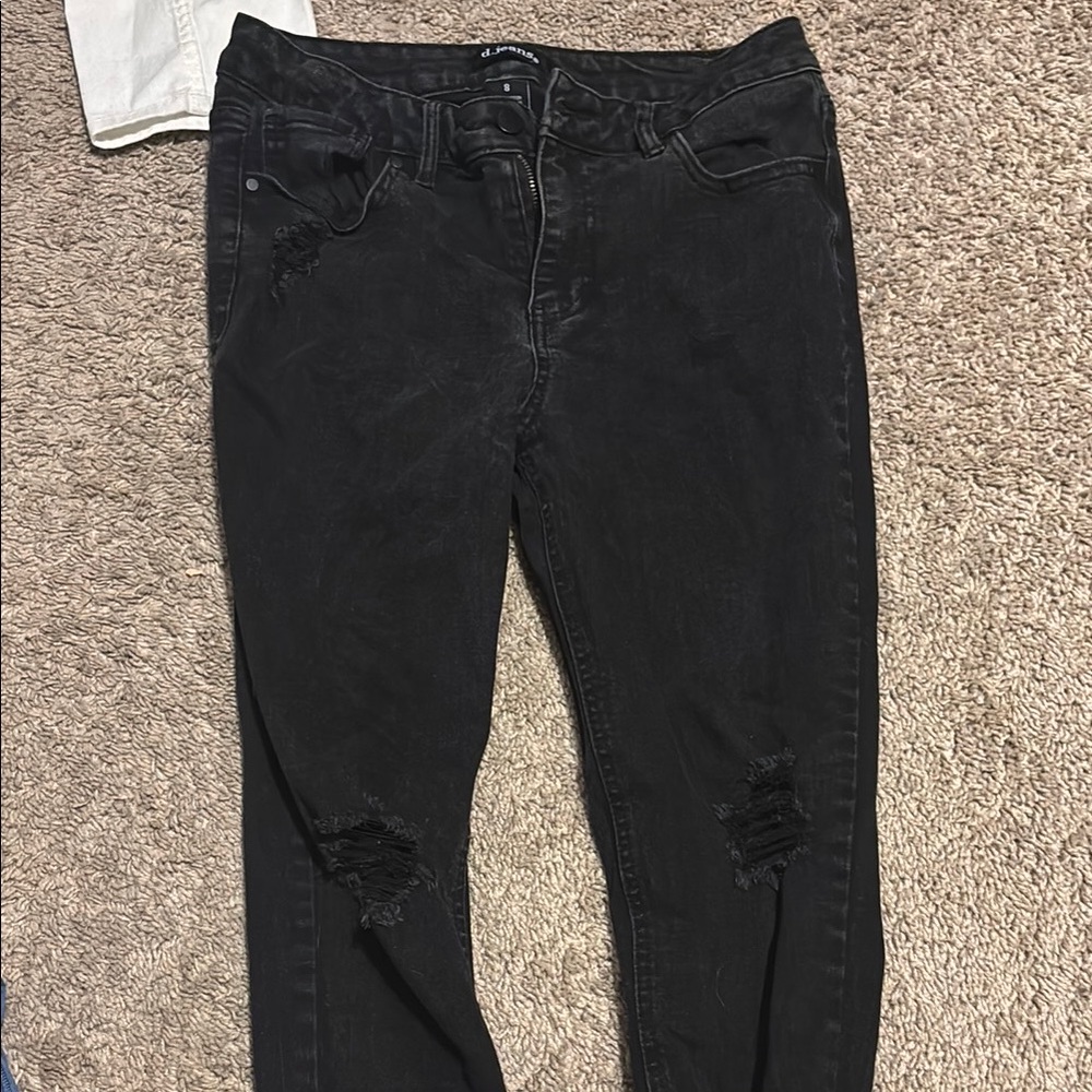 Women's Black Distressed Jeans